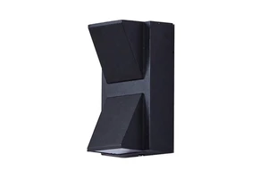 K-Shape Outdoor Wall Lamp for Home Decor Creative Black Aluminum Sconce LED 6W Power for Bedroom Living Room Porch