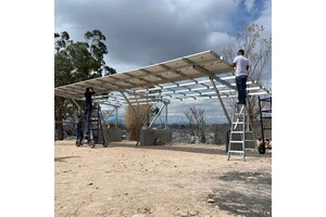 Low Budget Steel Structure Solar Car Canopy MPPT Controlled Car Parking Shed For Carport Mounting Rack System