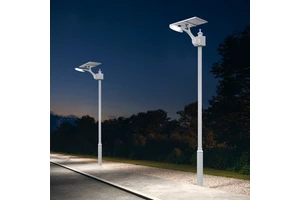 New Integrated Solar Street Light, LED Super Bright Outdoor Waterproof High Pole Lamp, Rechargeable Courtyard Light