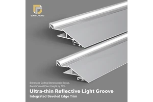 Floating Ceiling Ultra-thin Wing-like Bevel Light Groove Edge Trim Cove Light Aluminum Alloy Ceiling Linear Light Modern 3m
