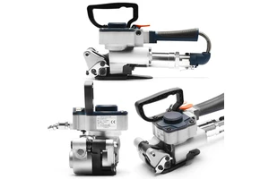 B19/25 Heat Friction Welding Portable Ceramic Free Buckle Wrapping Tool 13-19mm PP Belt Handheld Pneumatic Strapping Machine