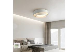 Luxury Minimalist Aluminum LED Ceiling Lamp with Changeable Color for Living Room Bedroom Indoor Decoration