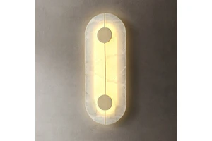 Modern Alabaster Lighting Alabaster Wall Scone Modern Marble Alabaster Sconce Wall Light Hotel Design Lights Bedside Lamps Hotel