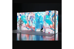 2x2m Shell Scheme Exhibition Booth Stand Reusable Modular Dye Sublimation Advertising Light Boxes Annual Fair Ready Ship