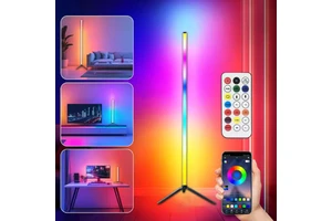 LED Corner Floor Light RGBIC Corner Lamp Color Changing With APP And Remote Control For Living Room Home Room Atmosphere Decor