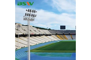 BSW Custom 15-35m High Mast Pole Hot Dip Galvanized Combined Lighting Post For Urban Road Square Sport Court