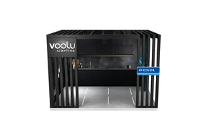 Quick-Setup Modular Wood Plywood Exhibition Stand Lighting Box Customizable Shape Full Color Printing Durable Trade Shows Stands