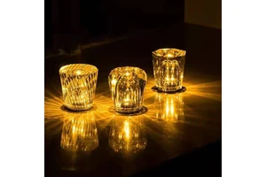 Modern European Style Clear Crystal USB Rechargeable Table Lamp Creative Gifts KTV Bar Bedhead Atmosphere Desktop
