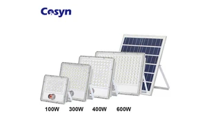 Outdoor Waterproof IP66 Solar Flood Lights High Brightness LED Lighting Outside with Remote Solar Floodlights for Yard Patio