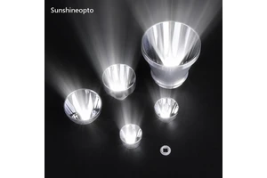 Aluminum LED Reflector Cup Assortment 5 Sizes Faceted Polished Cone High Reflectivity LED Reflector Cup Wholesale for Spotlight