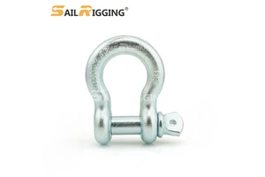 Galvanized Screw Pin Anchor Shackles G209 Omega Marine 3/4 5/8 Steel Shackle Rigging Heavy Duty 4.75T Shackles