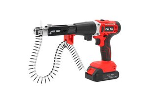 21V Portable Electric Tapping Screw Nailer Lithium Battery Cordless Drill & Nailer for Home Improvement Projects