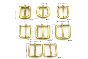 Strap Fastening Metal Pin Buckle Full Sizes square Shape and D Shape Solid Brass Belt Buckle