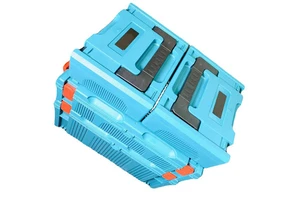 Stack-up Composable Toolbox for Power Tools Combined Laminated Tool Box Hand Tool Storage Box Set Blow Mold Case Plastic Blue