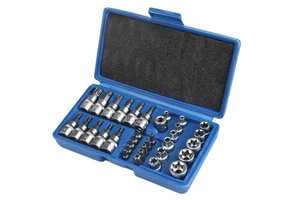 34PCS Pressure Batch Sleeve Group Sets Sleeve Head Machine Motor Repairing Tool Socket Set Wrench Female Torx Male
