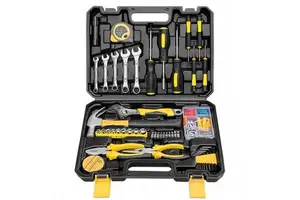 88 Pcs Carbon Steel Complete Hardware Tool Box Set Hard Case Hand Operated Household Repair Portable Wrench Screwdriver OEM Gift