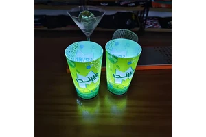 Lincond Drinking Light up Cup Led Wine Drinking Glasses Blinking Led Cup Glowing Flashing Plastic Isolated Cup with Led