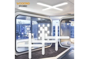 Modern LED Linear Lamp 2024 Floating Cross Design Surface Mounted Plastic Base for Home Office Application