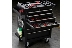 Durable 7-Drawer Iron Tool Chest on Wheels Portable Roller Tool Box Cabinet with Customizable OEM Support