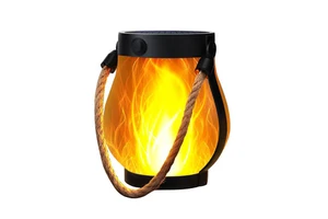 Rope Solar Flame Light Hanging Lantern Lamp
