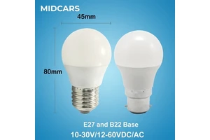 Low Voltage DC LED Bulb E27 B22 48V 24V 12V 80V Wide Voltage 7W High Power White Light for Off Grid Cabin Remote Shed
