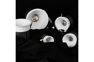 Europe Standard Black White Reflector Deep Cup Die-casting Aluminum Spotlight AC220-240V Ra90 COB LED Ceiling Spotlight