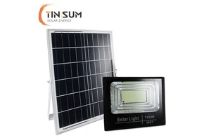 BOYI High Brightness Outside Garden Spotlights Lamp Ip65 100W Solar Powered Flood Light