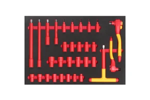 Electric Insulating Tool 68pcs CR-V Foam Mat OEM New Energy Socket Wrench bar Plier Knife Screwdriver