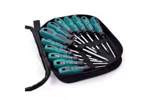 Electrician Industrial Grade Plastic Handle Cross/Straight Type Screwdriver Set Multipurpose Adjustable Torque Repair Tool