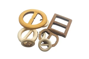 Women Wooden Buckle Sustainable Material Smooth Durable Natural Wooden Buckle Design Long Lasting for Fashion