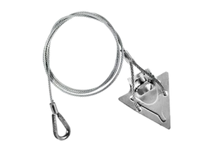 Ground Earth Anchor Steel Arrowhead With Anti-theft Loop, Thimble, Cable Clamp, Quickvise and Anchor Disk