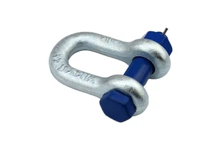US Type Alloy Steel Galvanized Screw Pin D Anchor Shackle With Safety Bolt Pin For Marine & Mining Use G2150
