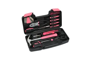 Universal DIY Homeowner Kit Plastic Toolbox Storage Organizer Shell Manual Tool Kit Accessories for Home Repair Packaged Box