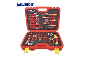 VDE Approved 1000V 19-Piece Stainless Steel Hand Operated Electricians Tool Kit Industrial Grade Insulated Maintenance Set