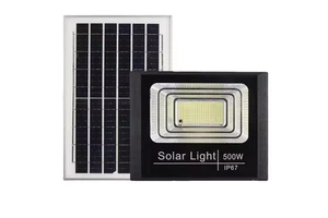 Solar Flood Light Outdoor Remote 6000K Bright White Floodlights Ip67 Waterproof Solar Power Security Light Auto