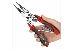 Digital Display Long Nose Electrician Pliers Wire Stripper Large Screen Voltage Tester Multi-function Tool Wire Winding