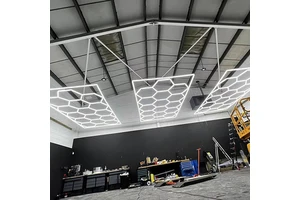 The Most Competitive Garage Light Motion RGB LED Hexagon Garage Light Honeycomb Car Detailing Working Lights