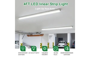 Industrial CCT Adjustable Super Bright IP44 Led Linear Light for Warehouse Office Indoor Luminaire 5 Year Warranty for Indoor