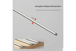 Aluminum Blade-style Groove-free Surface-mounted Ultra-thin Angled Luminous Cabinet Light with 3000K-6000K Color Temp and 12V
