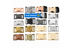Adjustable Dog Collar Metal Buckle Curved Shape Metal Side Release Buckle Custom Belt Buckle For Pet Collars And Bag Strap
