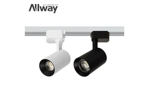 ALLWAY Commercial Black Cob Iron Track Lamp Rail Indoor Outdoor 10w 20w 30w Led Spot Lights