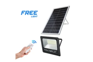 FREE LIGHT Remote-Controlled LED IP65 Protective Solar Floodlight Solar-Powered for Walls