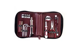 24pcs Promotion Quality Gift Hand Household Repair Mini Leather Bag Tool Kit Set