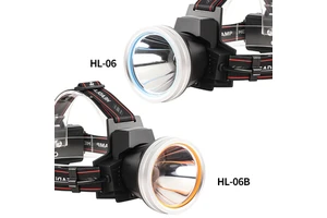 Ultra Bright IP66 Waterproof Reflector Cup Headlamp USB-C Charging 30W LED 750-999M Range SOS Mode Tail Red Light LCD Display