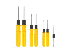 Electrician Multifunction Screwdriver Set with Slotted Star Flathead Tips Black Finish Anti-slip Handle Covers