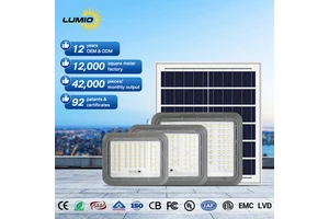 Waterproof IP65 High Brightness Aluminum Solar Flood Light with Remote Control for Road & Garden Use