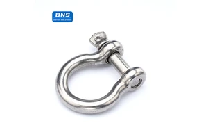 BNS Stainless Steel Bow Shackle High Strength Lifting Shackle Chain Buckle M4-M38 SS304 SS316 Bow Shackle