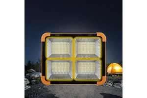 Heavy Duty Solar LED Floodlight Work Lamp Rechargeable IP54 Waterproof Industrial Lighting for Construction Site