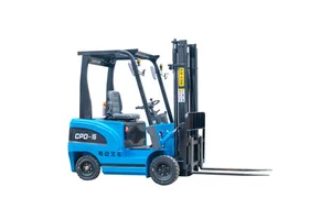Free Shipping New YuDing CPD-12 Electric Forklift 1.2T Lead-Acid Battery 60V Solid Tires 3000mm Fork Height Narrow Aisle Design