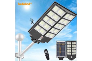 HOFOLED Aluminum Outdoor Solar Street Lamp With Remote Control Waterproof Garden 2000W 600W 800W 1000W Solar Street Light